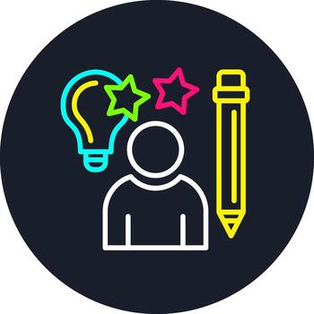 Creator Line Multi Color Design vector