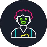 Zombie Line Multi Color Design vector