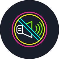 No Sound Line Multi Color Design vector