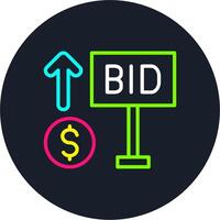 Bid Line Multi Color Design vector