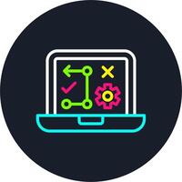 Strategic Planning Line Multi Color Design vector