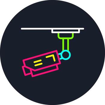 Camera Line Multi Color Design vector