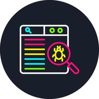 Virus Scan Line Multi Color Design vector