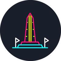 Washington Monument Line Multi Color Design vector