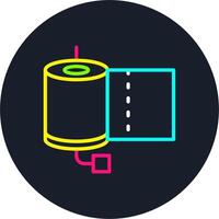 Toilet Paper Line Multi Color Design vector