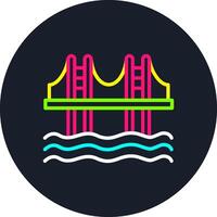 Bridge Line Multi Color Design vector