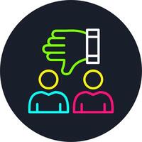 Unsatisfied Line Multi Color Design vector