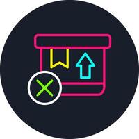 Cancel Line Multi Color Design vector