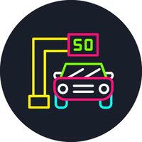 Traffic Camera Line Multi Color Design vector