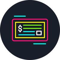 Checkbook Line Multi Color Design vector