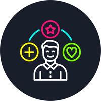 Social engagement Line Multi Color Design vector