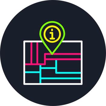 Map Line Multi Color Design vector