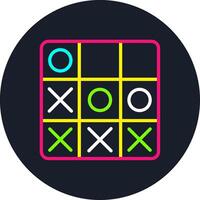 Tic Tac Toe Line Multi Color Design vector
