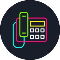 Telephone Line Multi Color Design vector