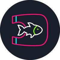 Fish Line Multi Color Design vector