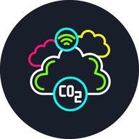 Co2 Line Multi Color Design vector