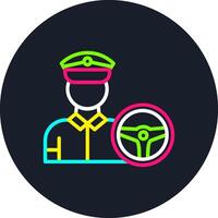 Driving Instructor Line Multi Color Design vector