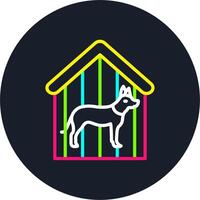 Dog Shelter Line Multi Color Design vector