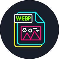 WEBP Line Multi Color Design vector