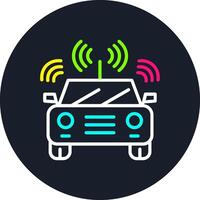 Autonomous Car Line Multi Color Design vector