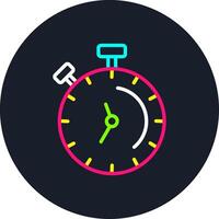Stopwatch Line Multi Color Design vector