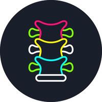 Spinal Cord Line Multi Color Design vector