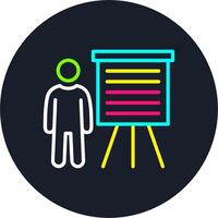 Tutor Line Multi Color Design vector