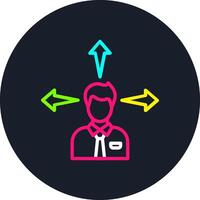 Decision Line Multi Color Design vector