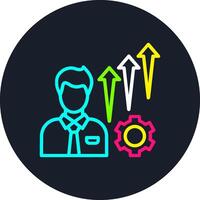 Growth Line Multi Color Design vector