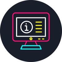 Computer Line Multi Color Design vector