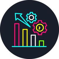 Efficiency Management Line Multi Color Design vector