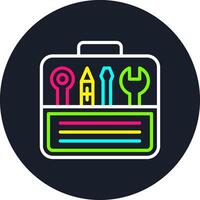 Tool Box Line Multi Color Design vector