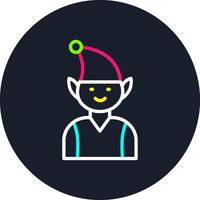 Elf Line Multi Color Design vector