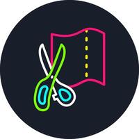 Cutting Line Multi Color Design vector