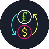 Exchange Line Multi Color Design vector