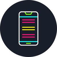 Mobile phone Line Multi Color Design vector