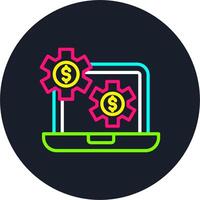 Finance Software Line Multi Color Design vector