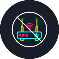 No Router Line Multi Color Design vector