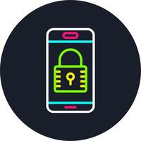 Lockout Line Multi Color Design vector