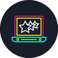 Rating Line Multi Color Design vector