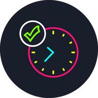 Clock Line Multi Color Design vector