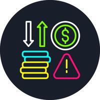 Financial Risk Line Multi Color Design vector