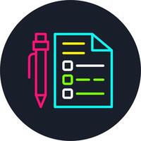 Quiz Line Multi Color Design vector