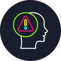 Mental Health Line Multi Color Design vector