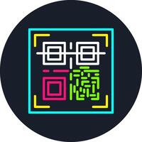 Qr Code Line Multi Color Design vector