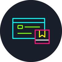 Credit Card Line Multi Color Design vector