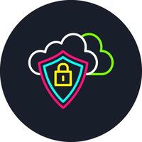 Private Line Multi Color Design vector