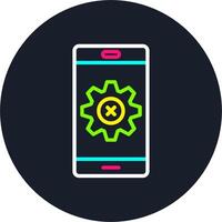 Cease Of Activity Line Multi Color Design vector