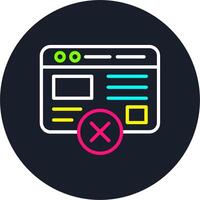 No Web Page Line Multi Color Design vector