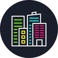 Town Line Multi Color Design vector